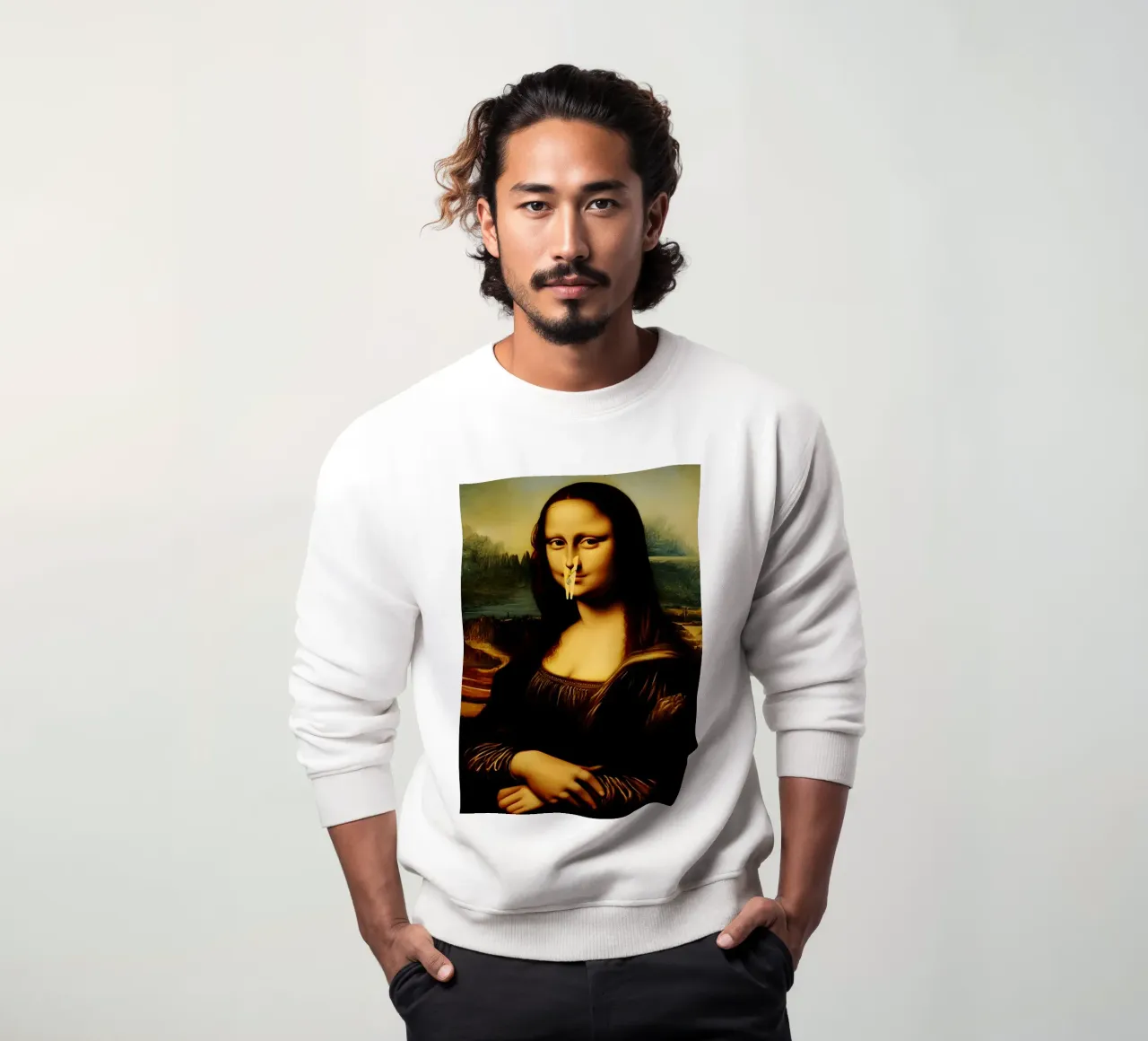 Parodia della Monna Lisa felpa da kembangross