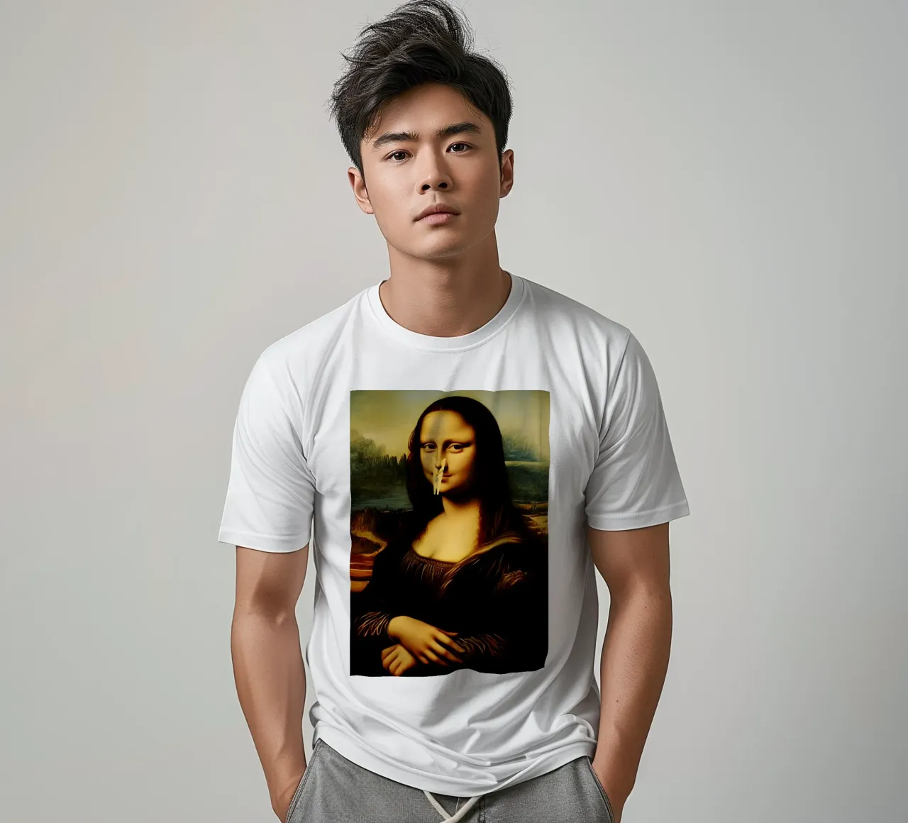 Parodia della Monna Lisa t-shirt da kembangross