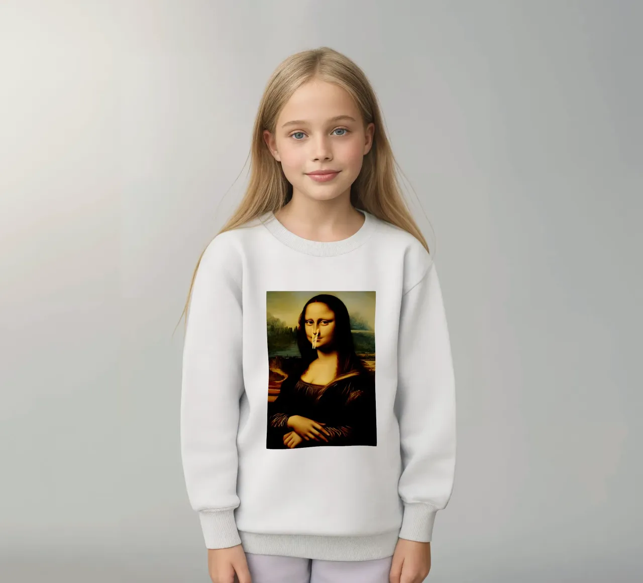 Parodia della Monna Lisa felpa bambino da kembangross