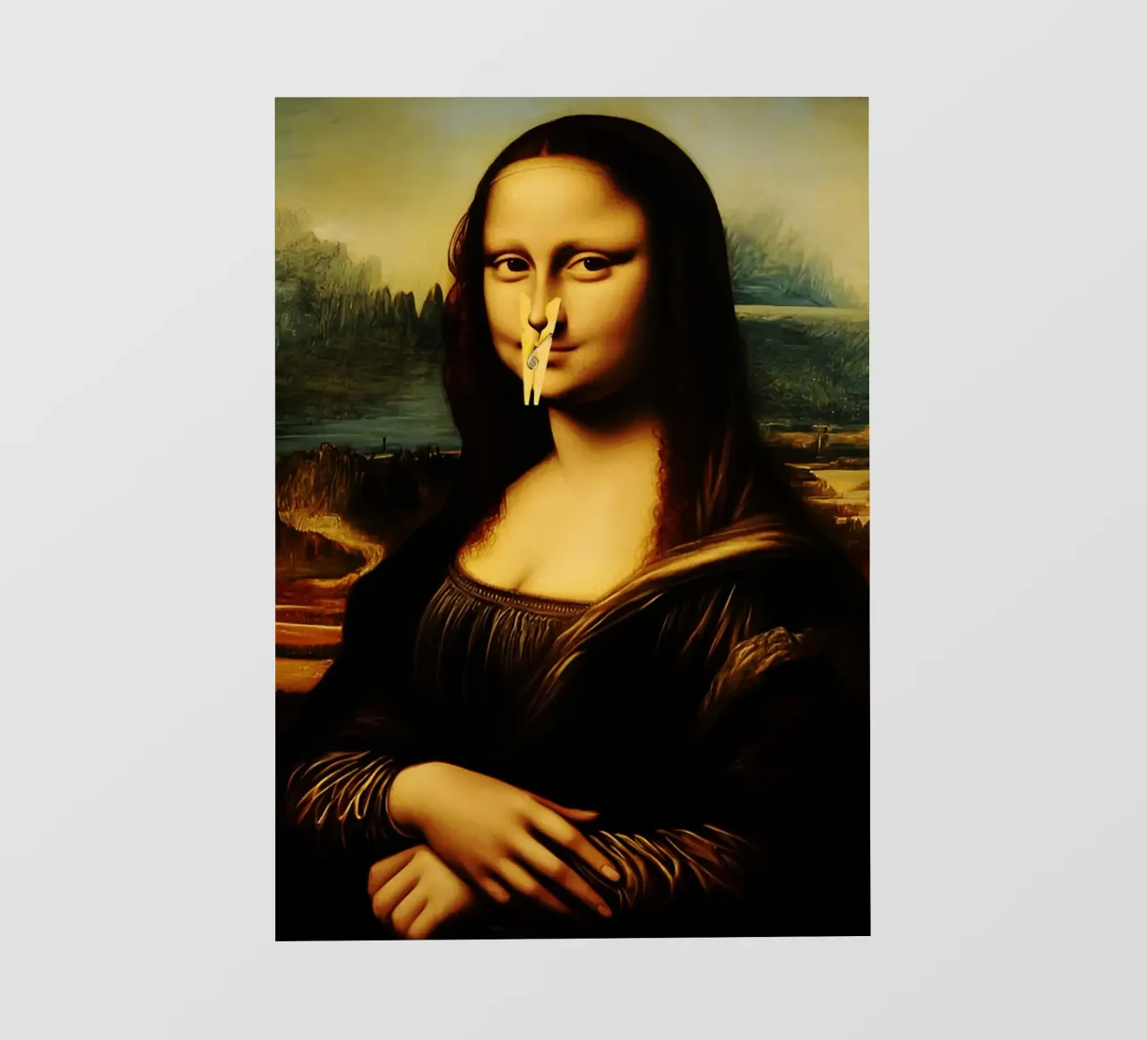 Parodia della Monna Lisa pellicola backlit da kembangross