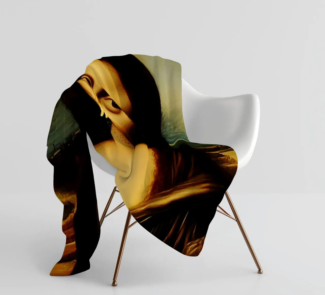 Mona Lisa parody fleece blanket by kembangross