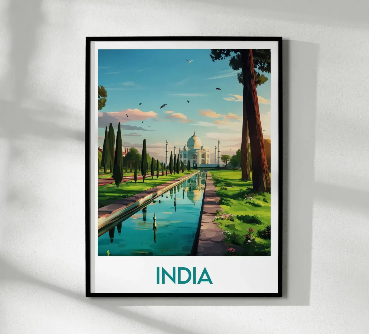 Affiche Inde poster con telaio in legno da Frame the World