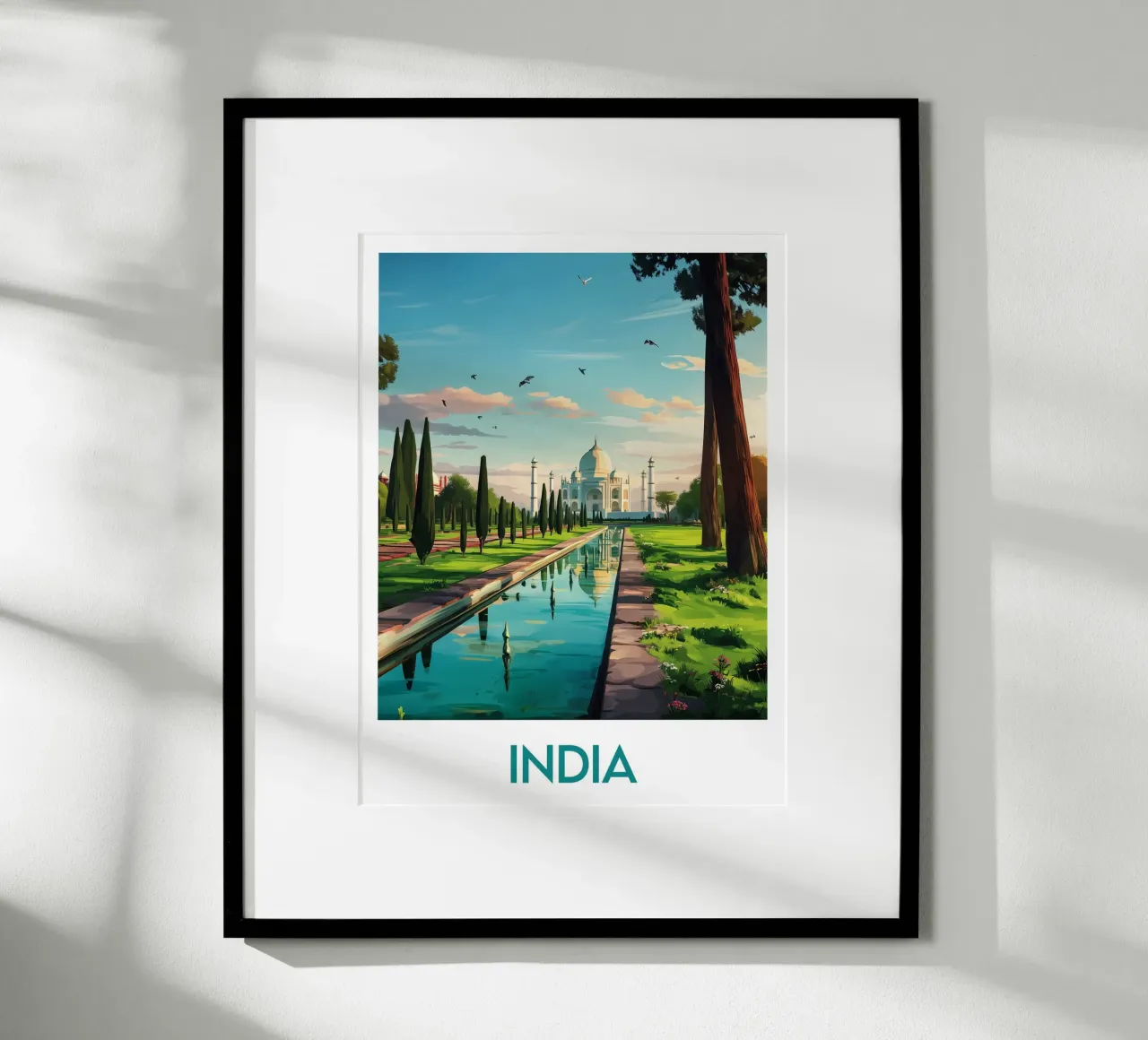 Affiche Inde poster con telaio in legno da Frame the World
