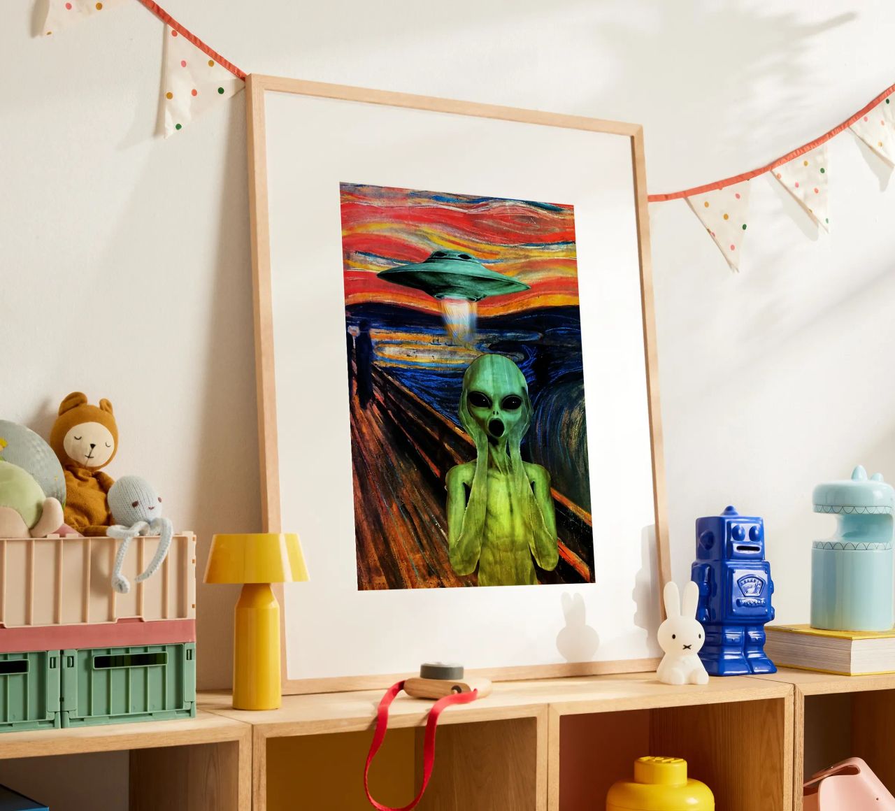 UFO Alien Screaming Art poster de kembangross