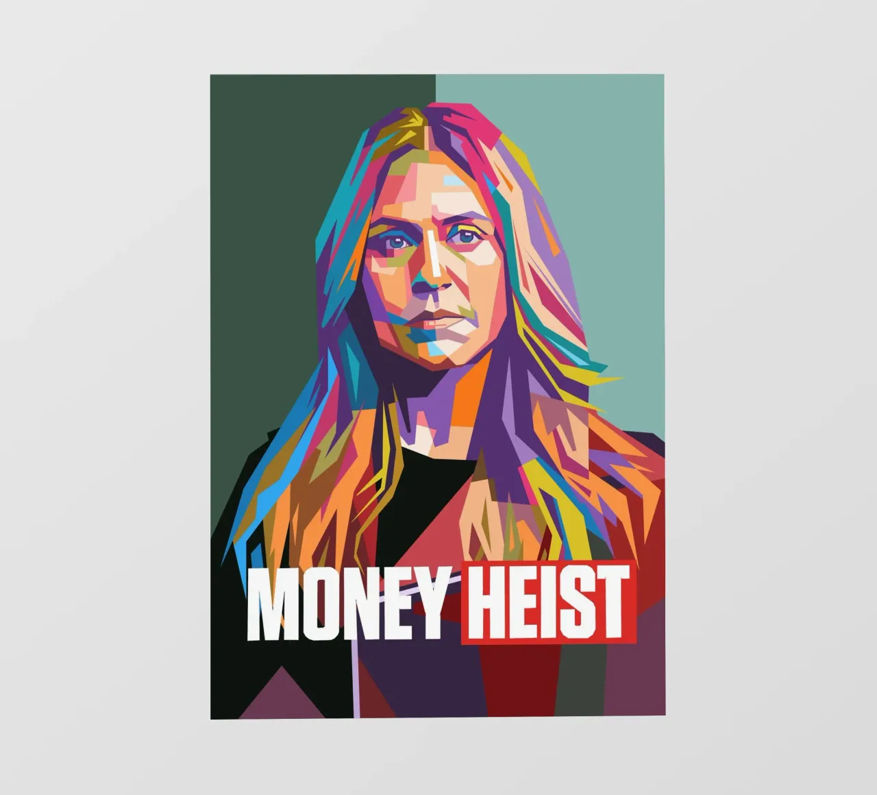 Money Heist artwork telo in pvc da Hantamrata