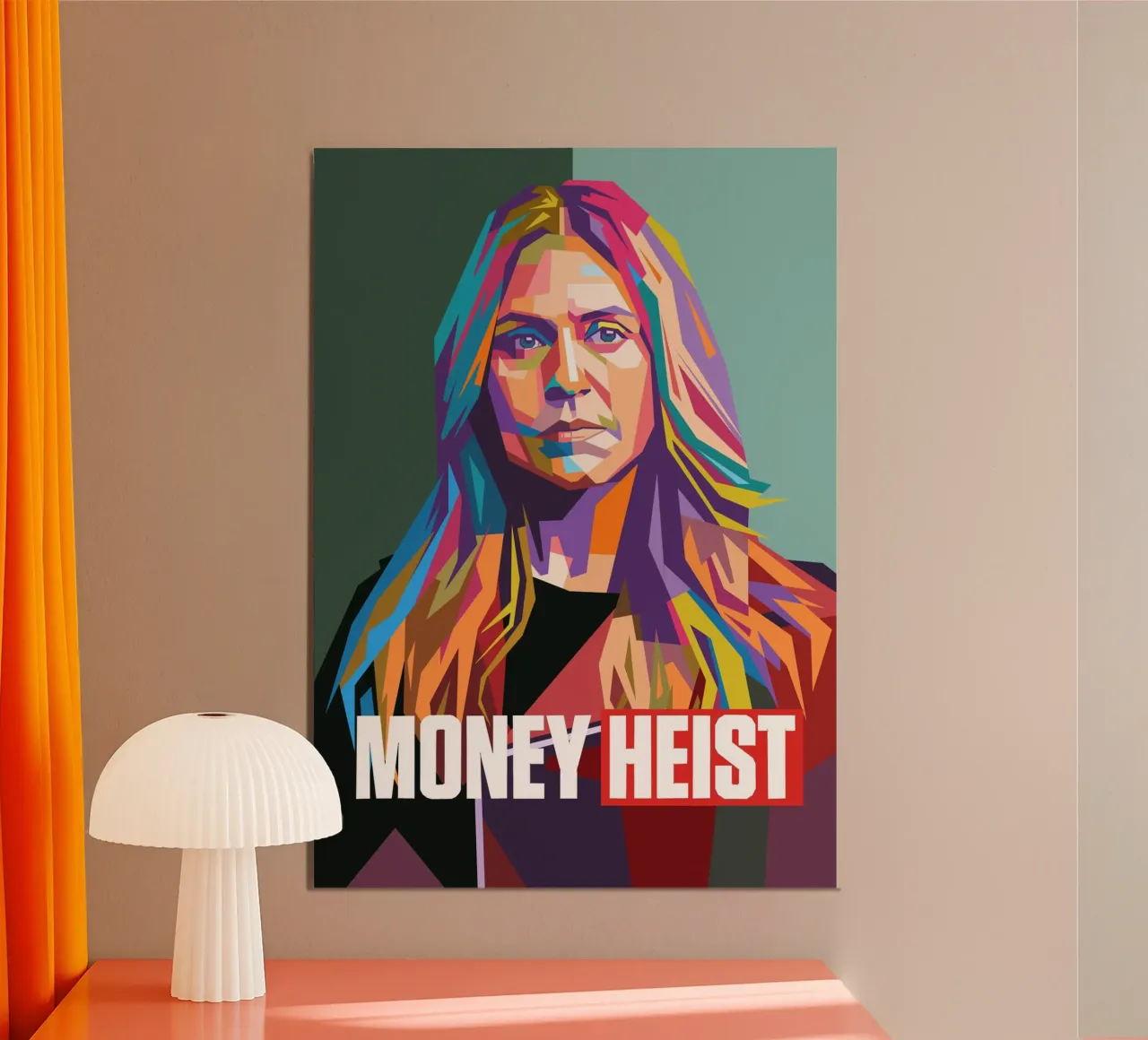 Money Heist artwork poster con telaio in plastica da Hantamrata