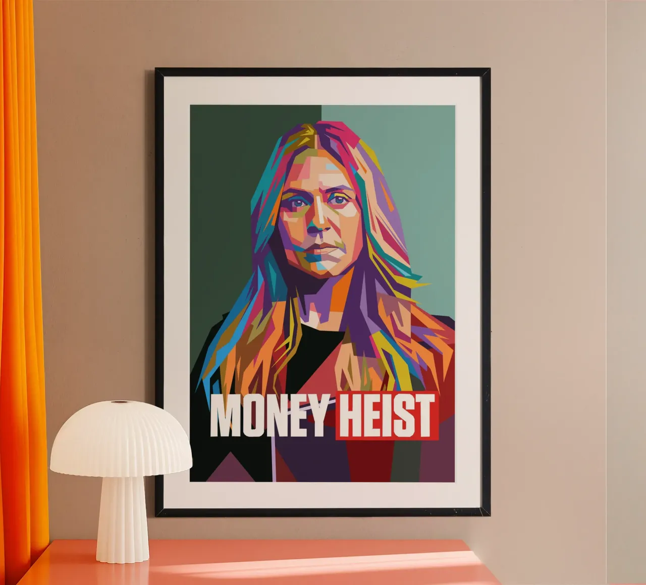 Money Heist artwork poster con telaio in plastica da Hantamrata