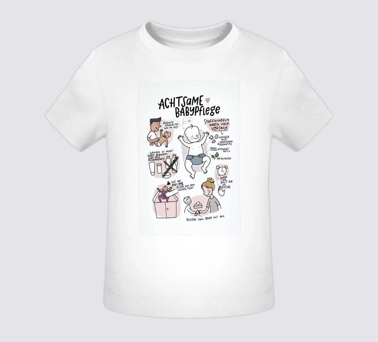 Babypflege Baby T-Shirt von Geborgen Wachsen x JUNIQE
