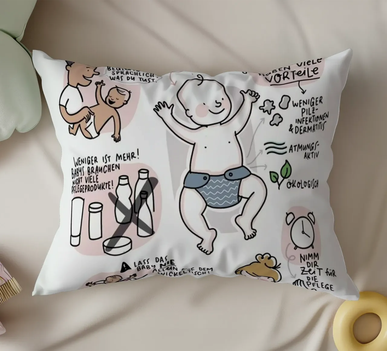 Babypflege cuscino da Geborgen Wachsen x JUNIQE