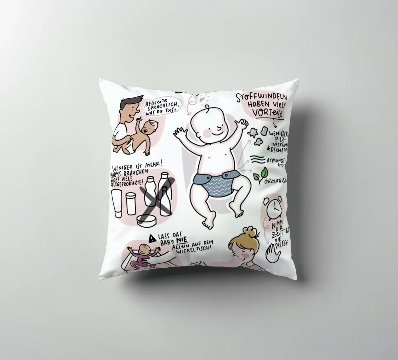 Babypflege cuscino da Geborgen Wachsen x JUNIQE