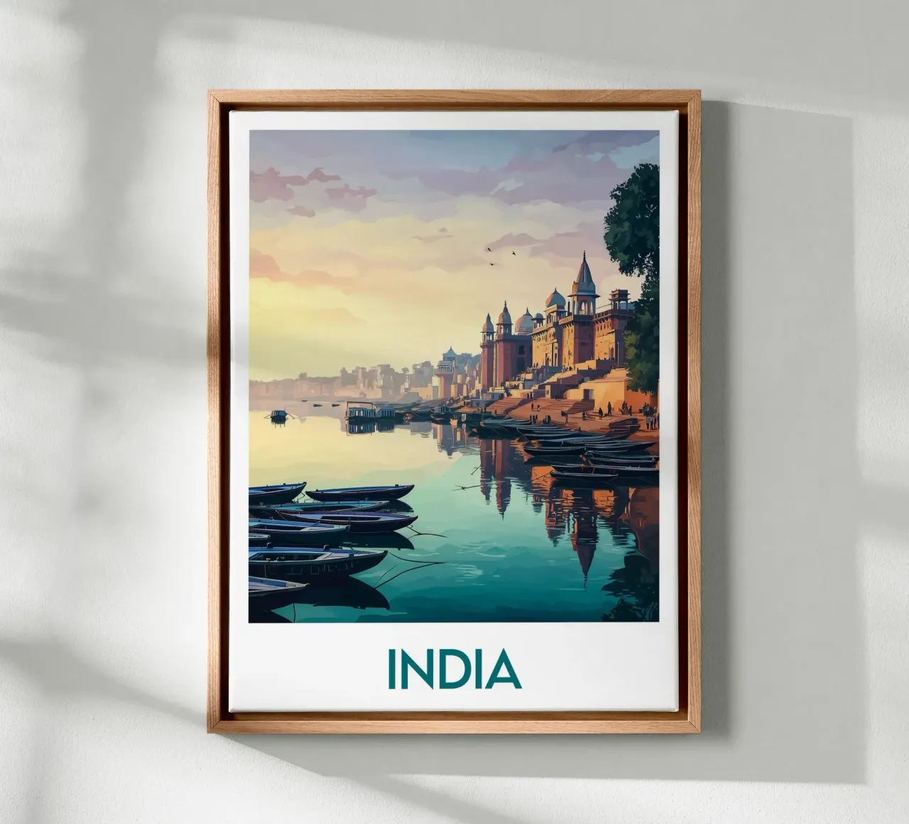 Affiche Inde tela con Cornice a cassetta da Frame the World