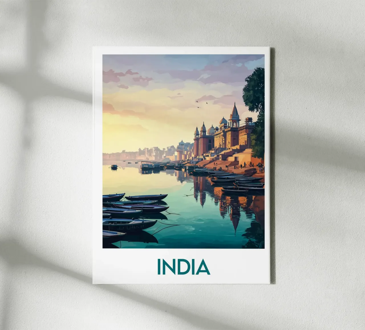Affiche Inde tela con Cornice a cassetta da Frame the World