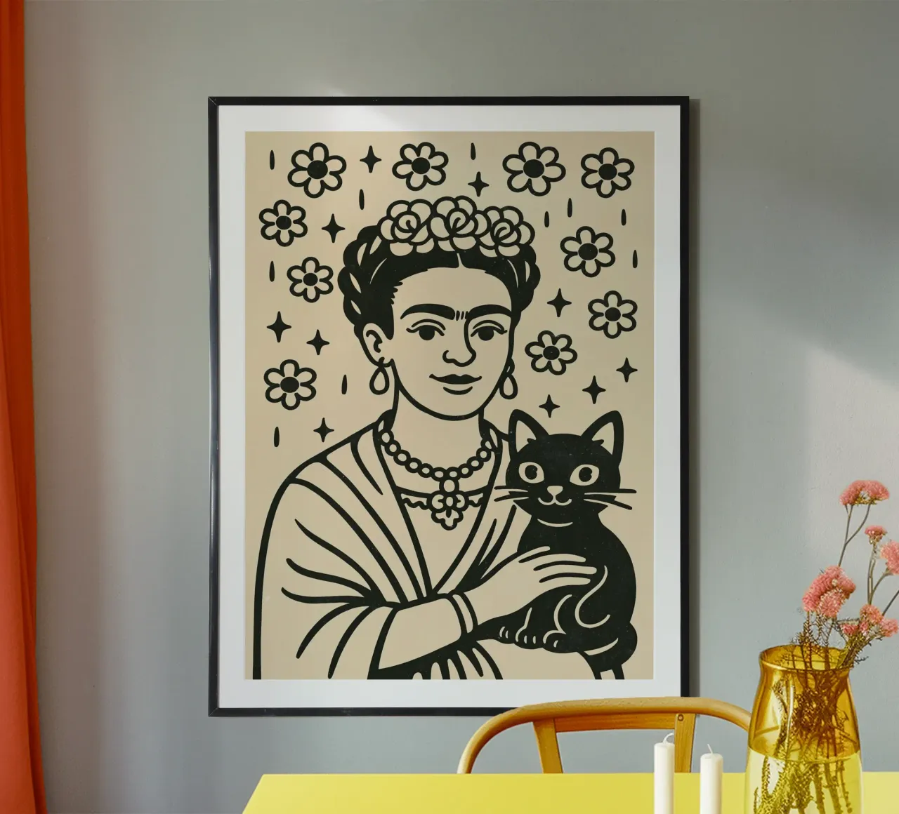Vintage Vibes No 10 poster con telaio in plastica da treechild