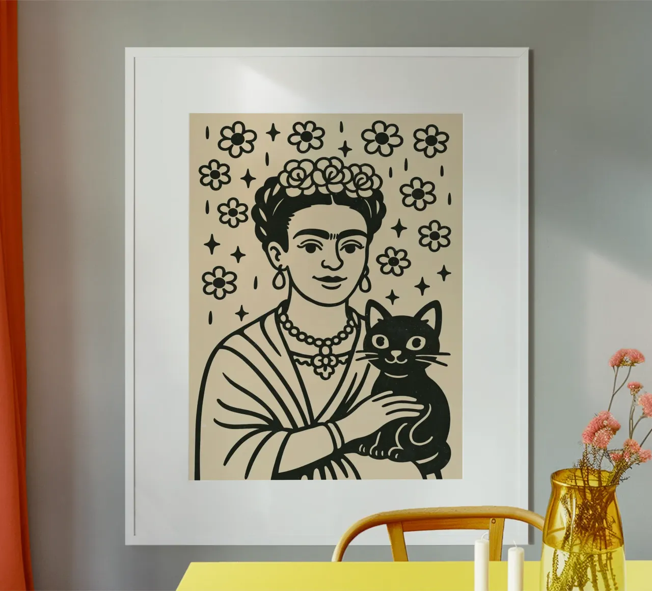 Vintage Vibes No 10 poster con telaio in plastica da treechild