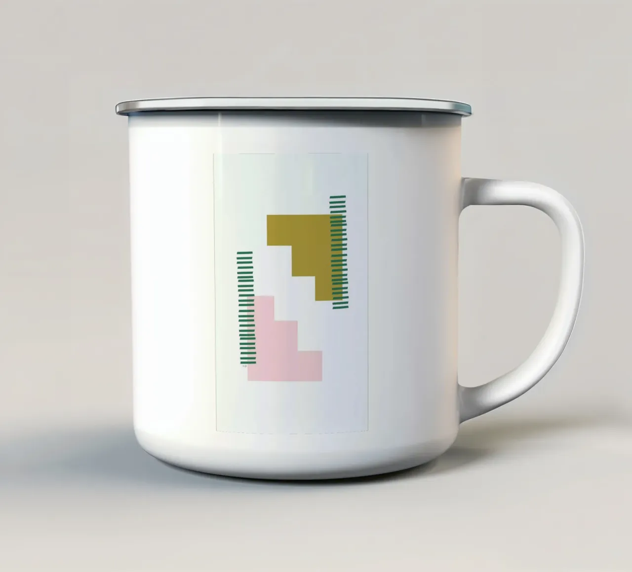 Yin Yang enamel mug by Linda Gobeta