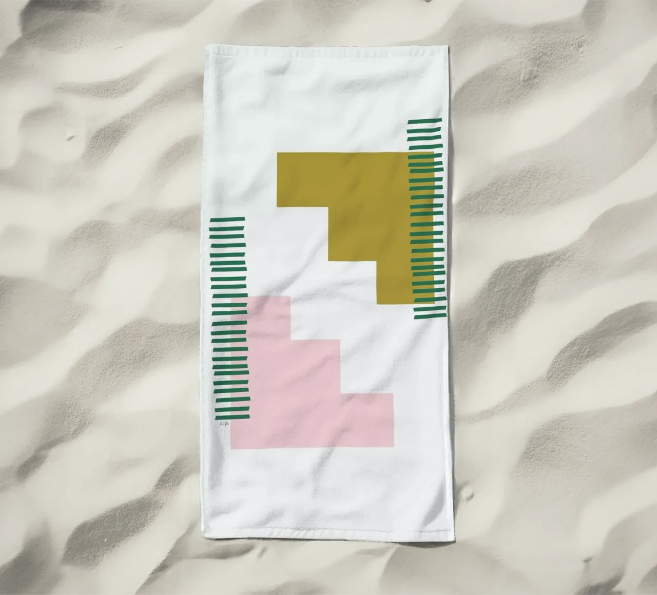 Yin Yang beach towel by Linda Gobeta