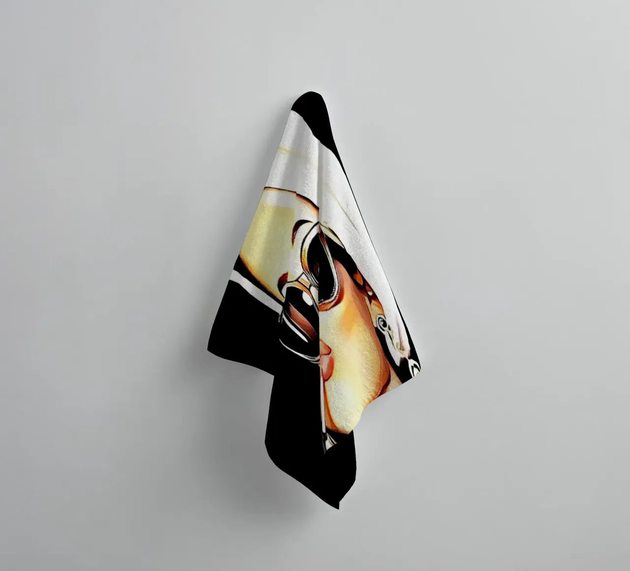 Vintage Woman Fashion Lippenstift Audrey Hepburn badhanddoek van kembangross