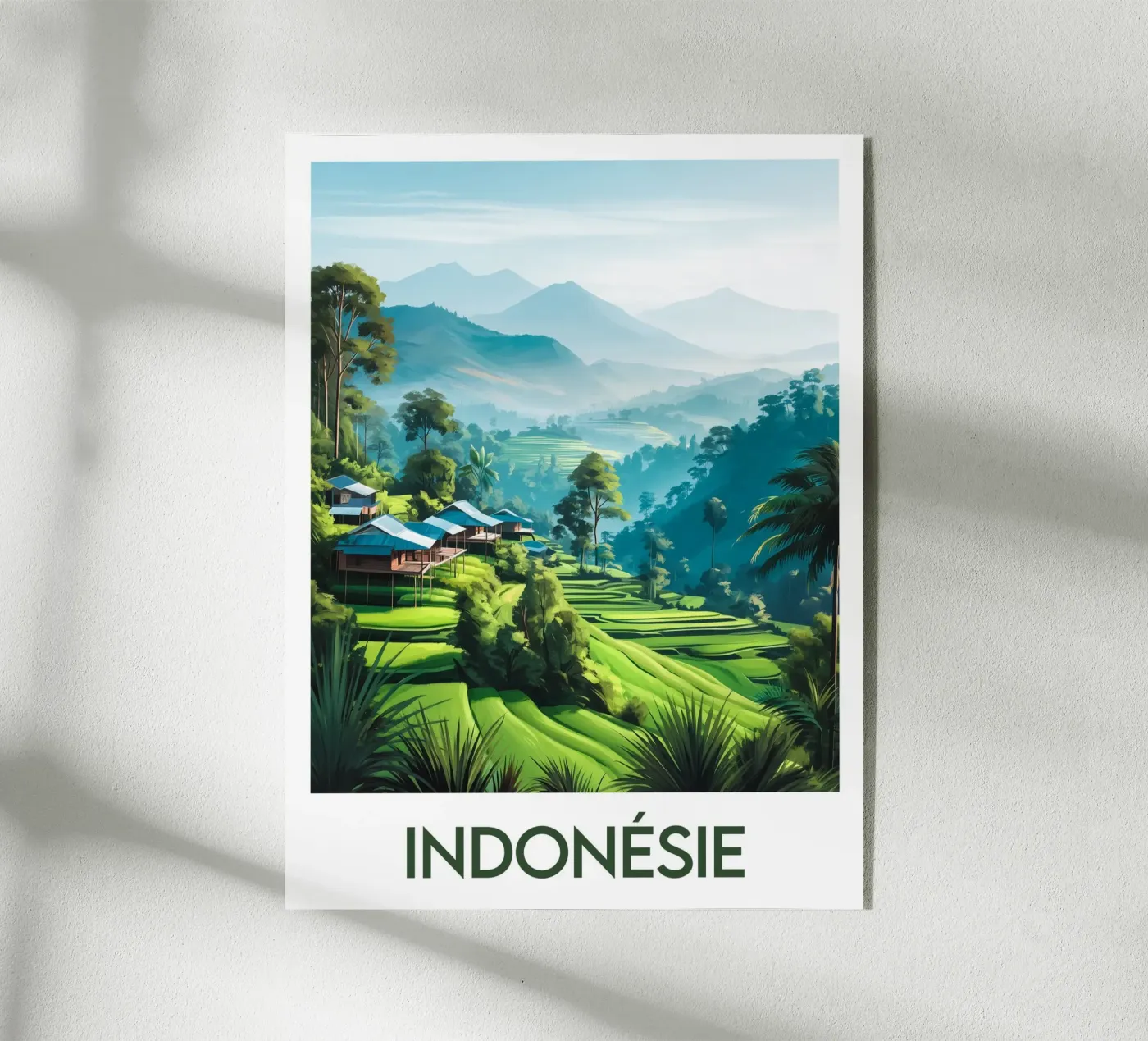 Indonesia poster plexiglass da Frame the World