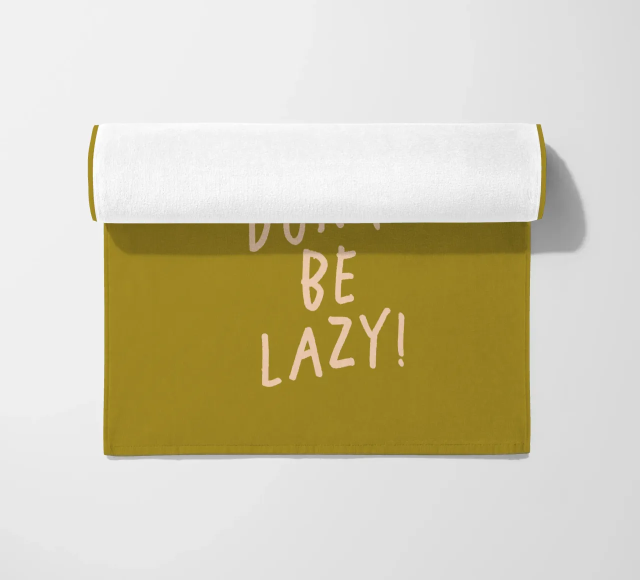 Life is Short Don't Be Lazy Fun Humorous Typography Print beach towel by THE MOTIVATED TYPE