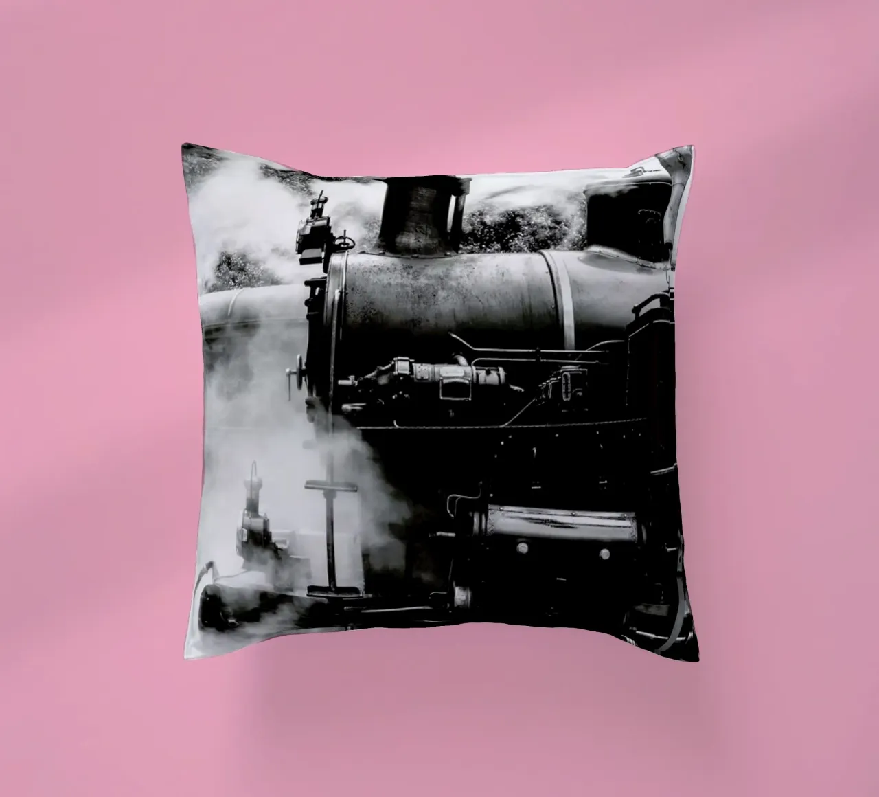 Steam Train decorative cushion by METROPOLIS