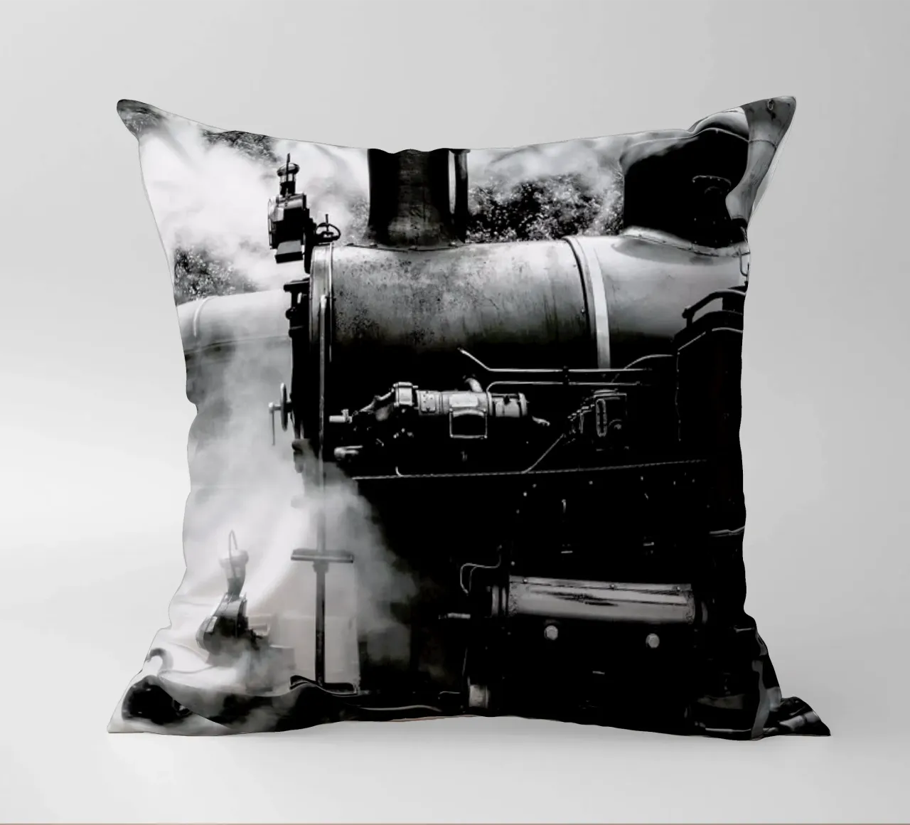 Steam Train decorative cushion by METROPOLIS