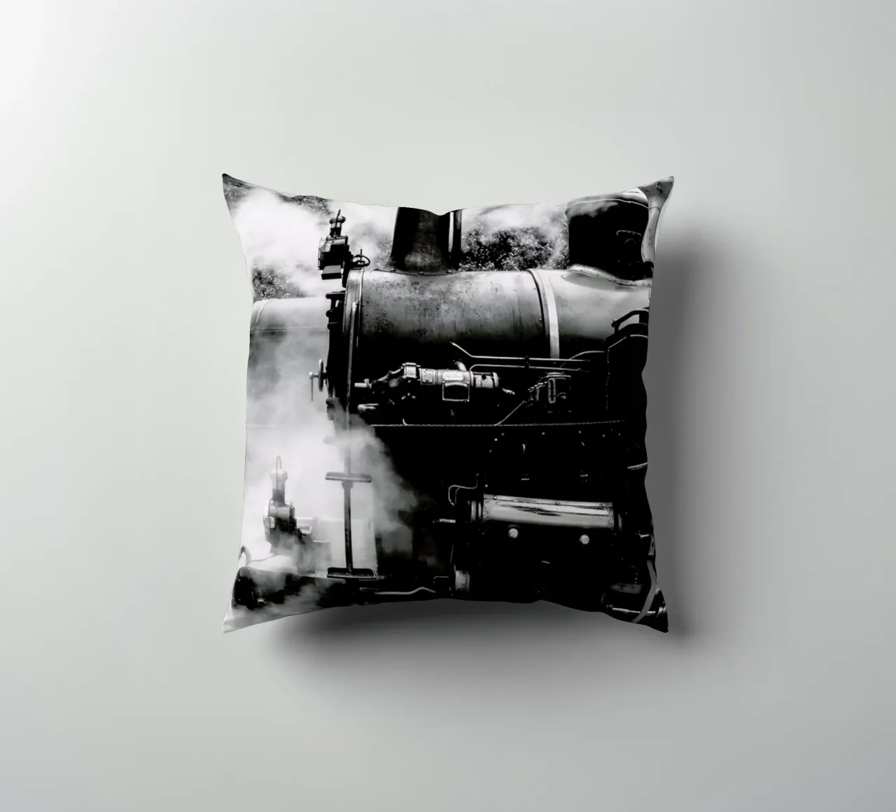 Steam Train decorative cushion by METROPOLIS