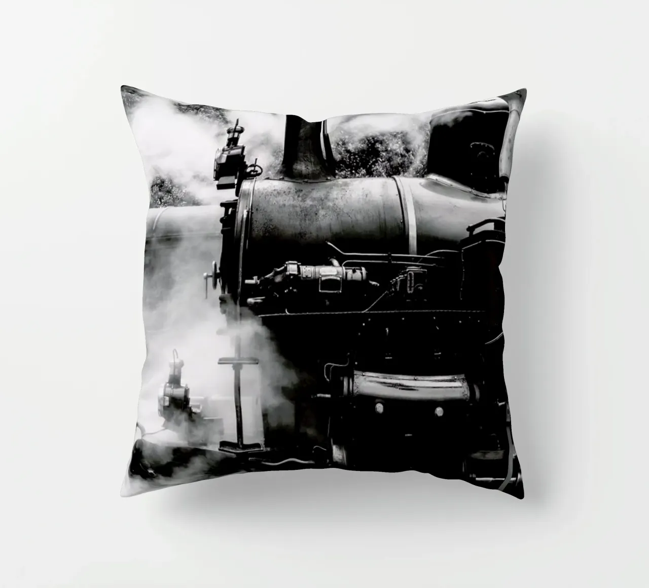 Steam Train decorative cushion by METROPOLIS