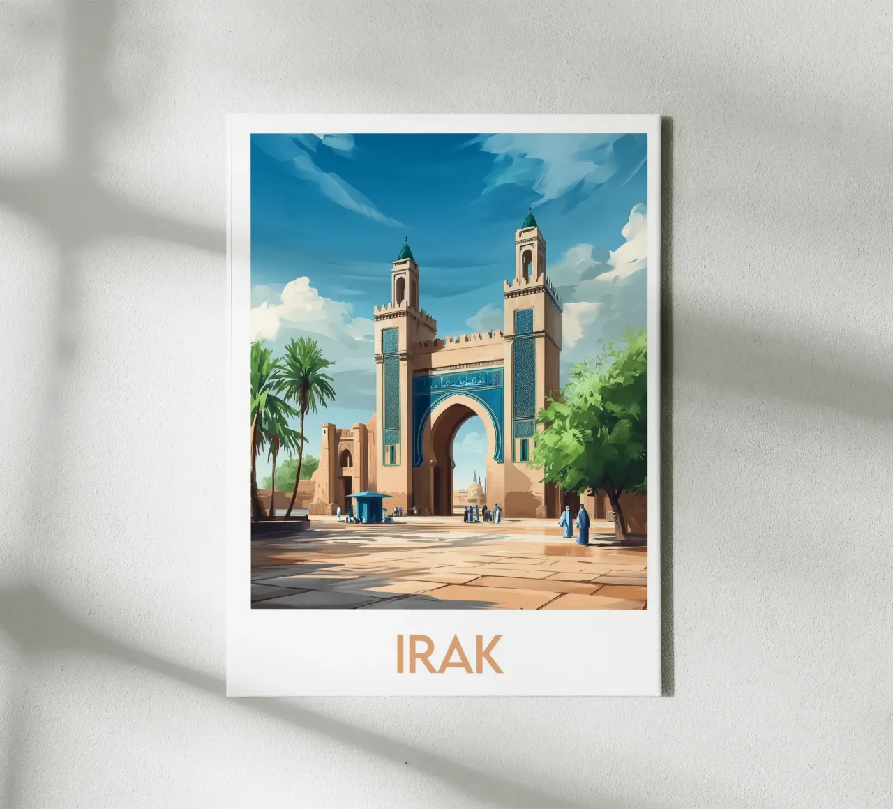 Affiche Irak tela con Cornice a cassetta da Frame the World