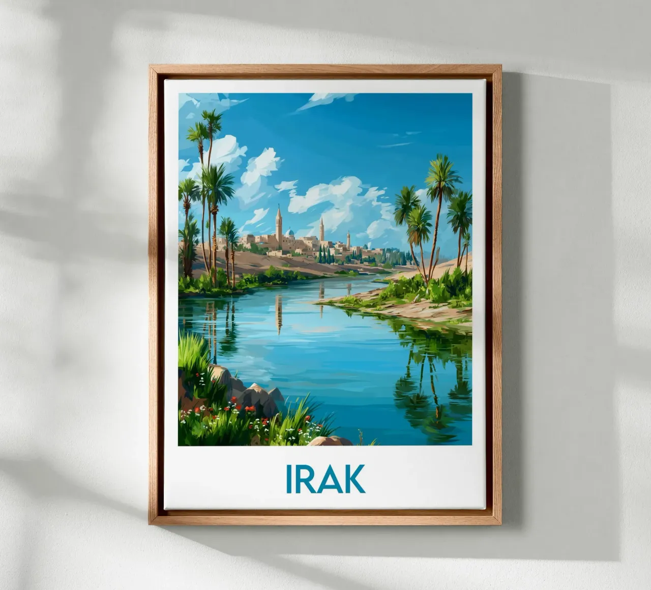 Affiche Irak tela con Cornice a cassetta da Frame the World