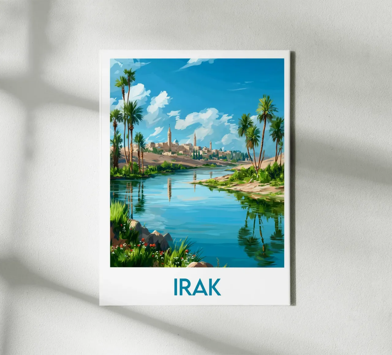 Affiche Irak tela con Cornice a cassetta da Frame the World