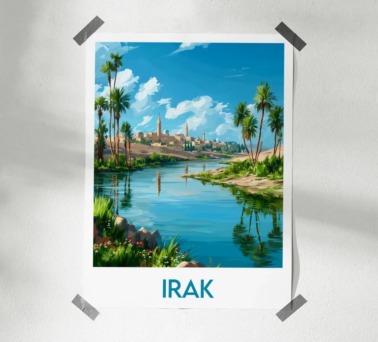 Affiche Irak poster con telaio in plastica da Frame the World
