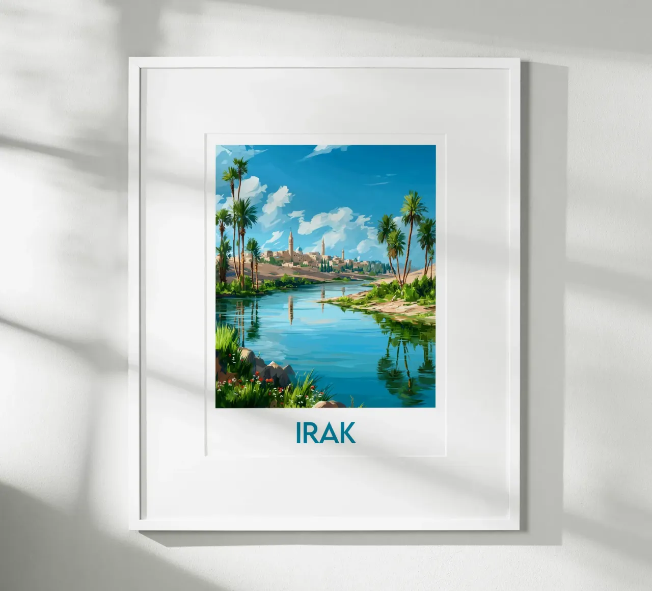 Affiche Irak poster con telaio in plastica da Frame the World
