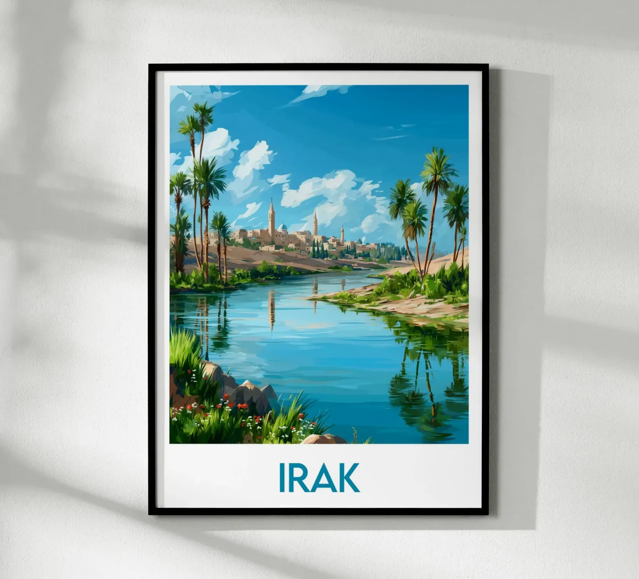 Affiche Irak poster con telaio in plastica da Frame the World