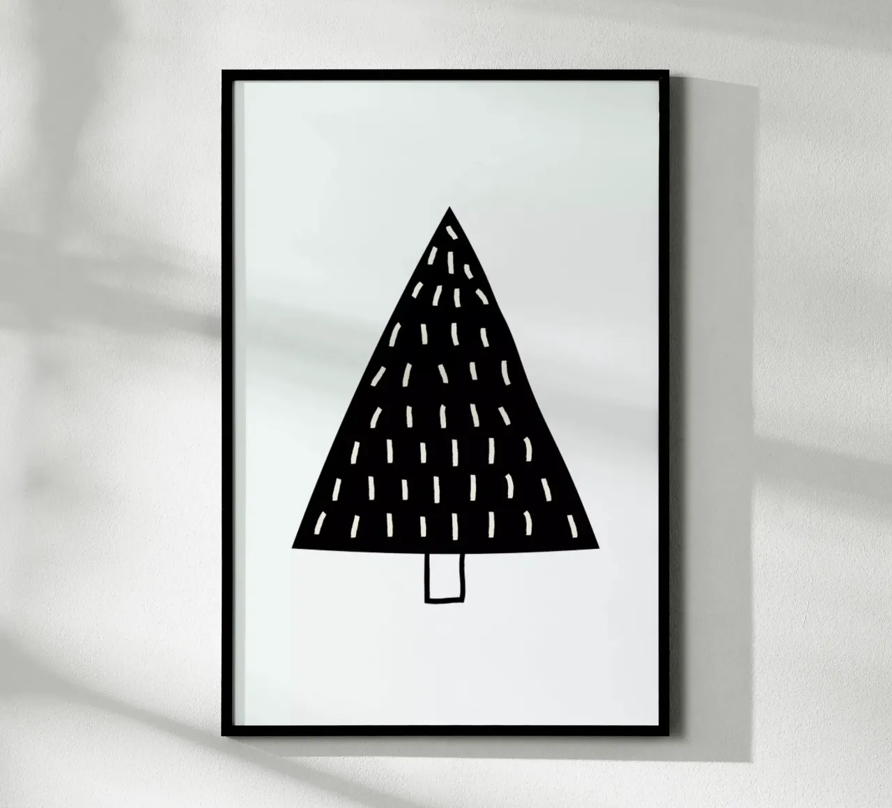 Kid's Doodle Christmas Tree poster met kunststof frame van daylight design studio
