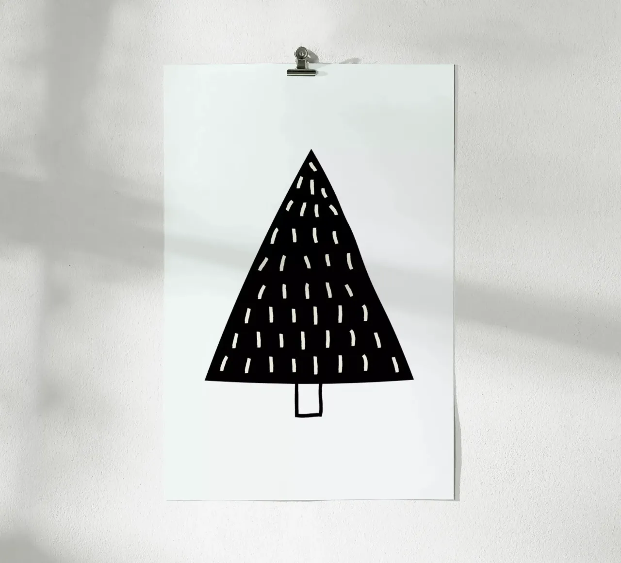 Kid's Doodle Christmas Tree poster met kunststof frame van daylight design studio