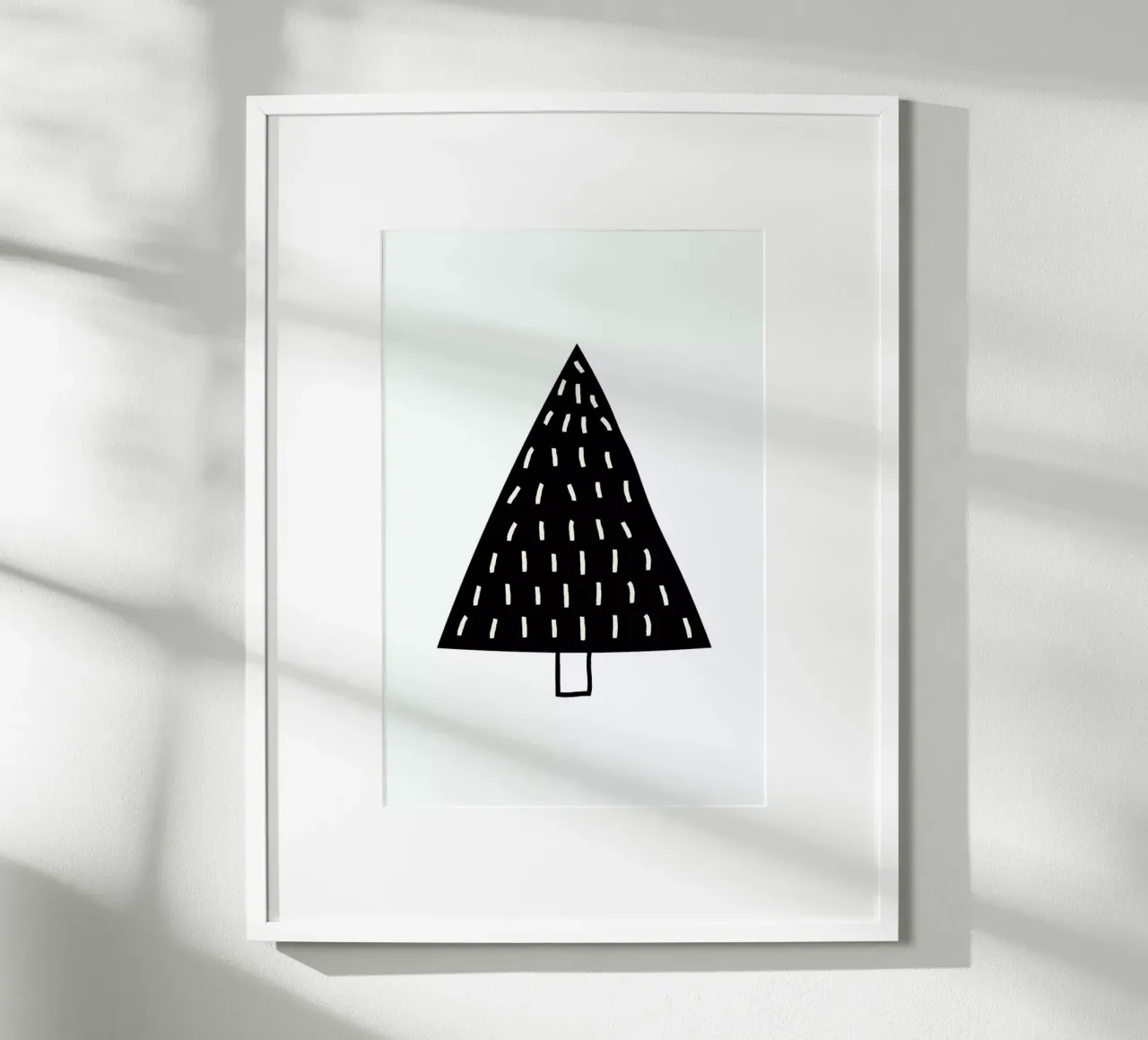 Kid's Doodle Christmas Tree poster met kunststof frame van daylight design studio