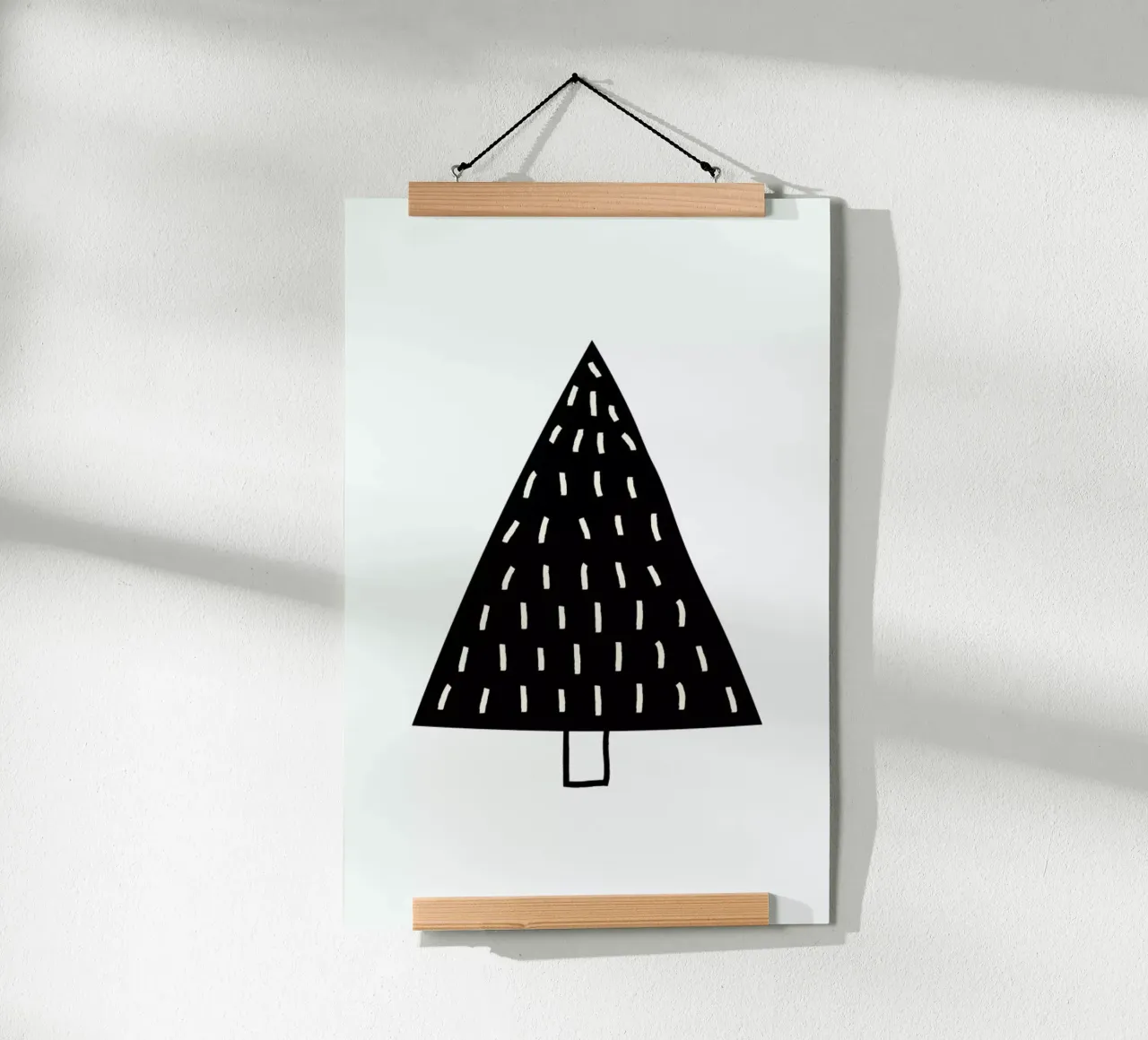 Kid's Doodle Christmas Tree poster met kunststof frame van daylight design studio