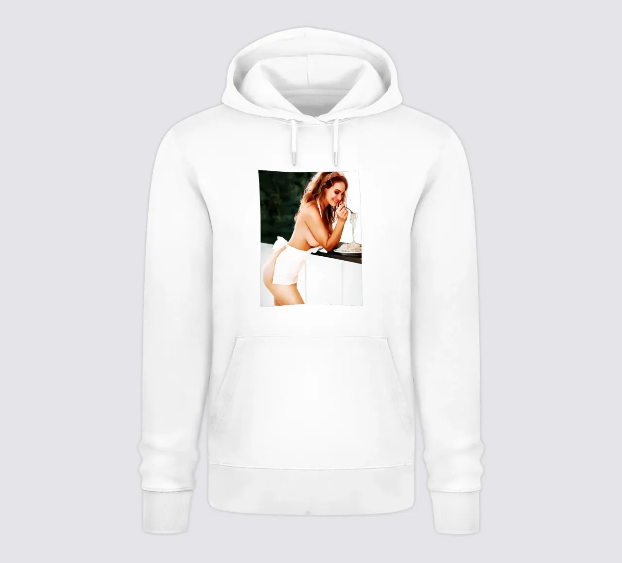 Woman Eating Spaghetti Art hoodie by kembangross