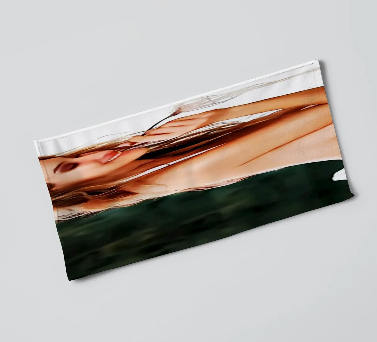 Woman Eating Spaghetti Art towel by kembangross