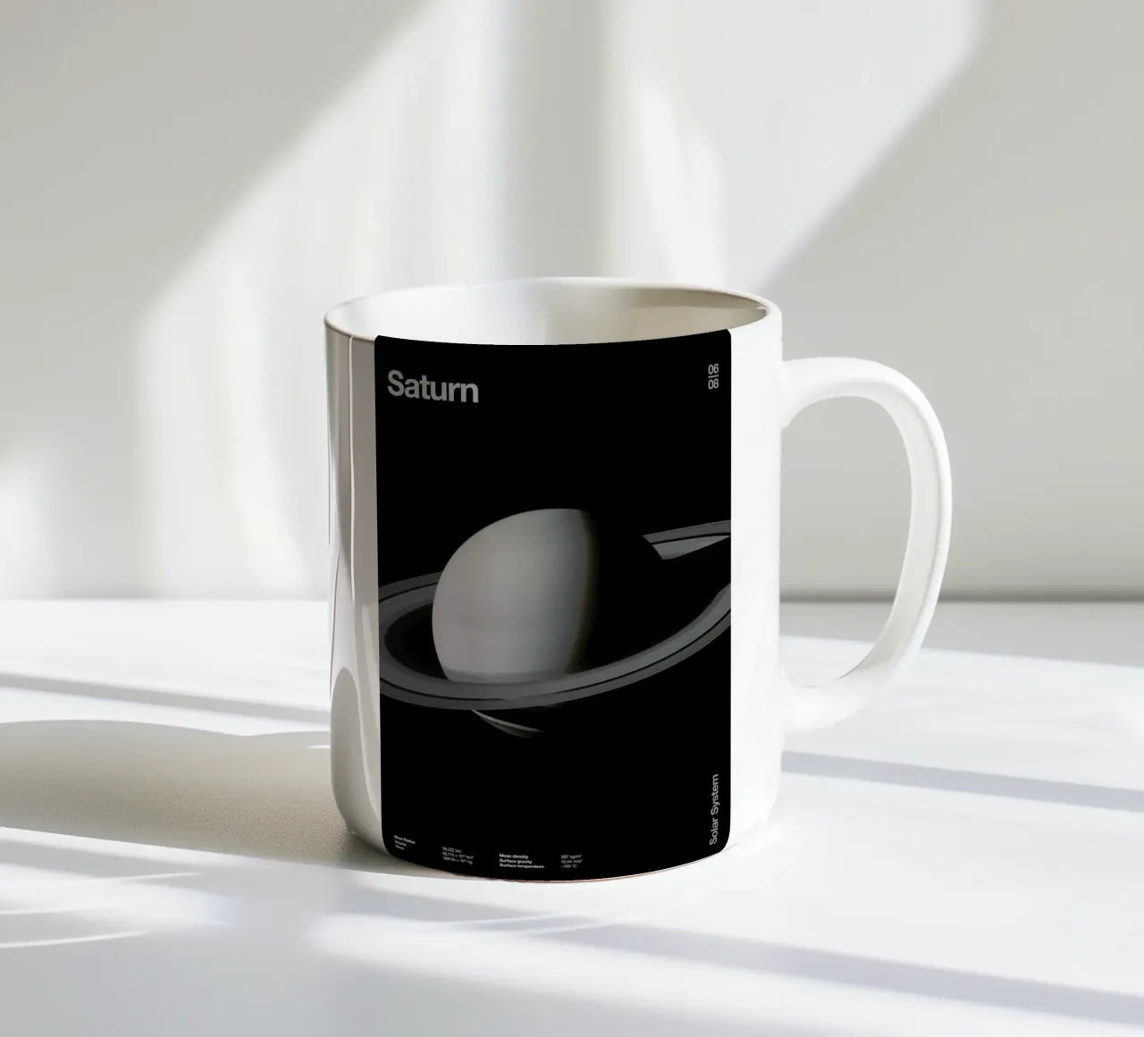 Saturn tazza in ceramica da Florent Bodart