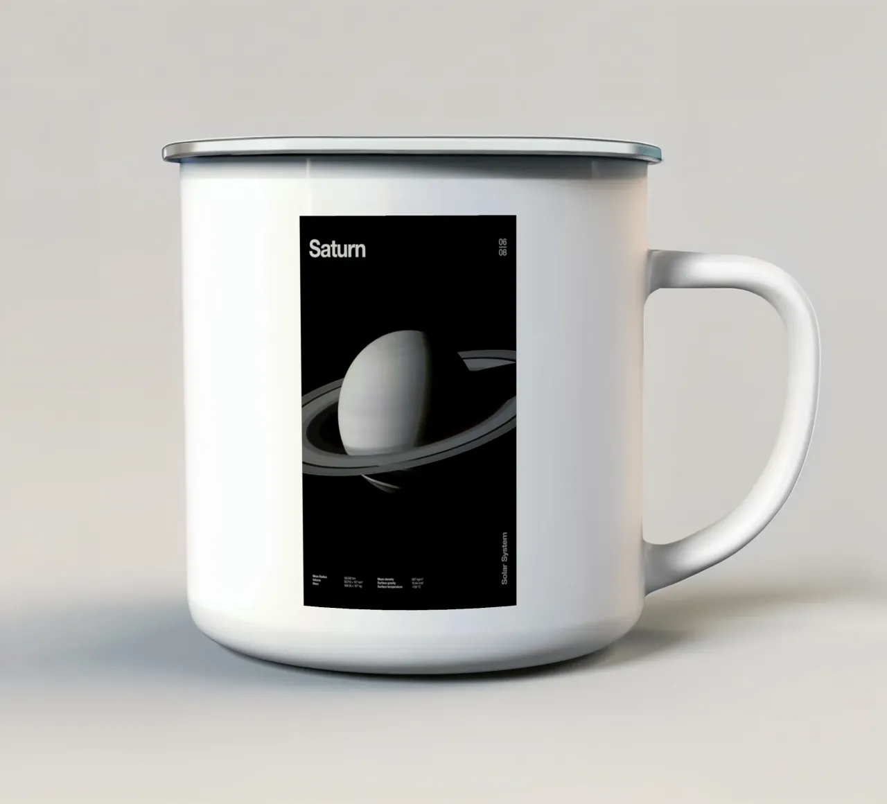 Saturn tazza in smalto da Florent Bodart