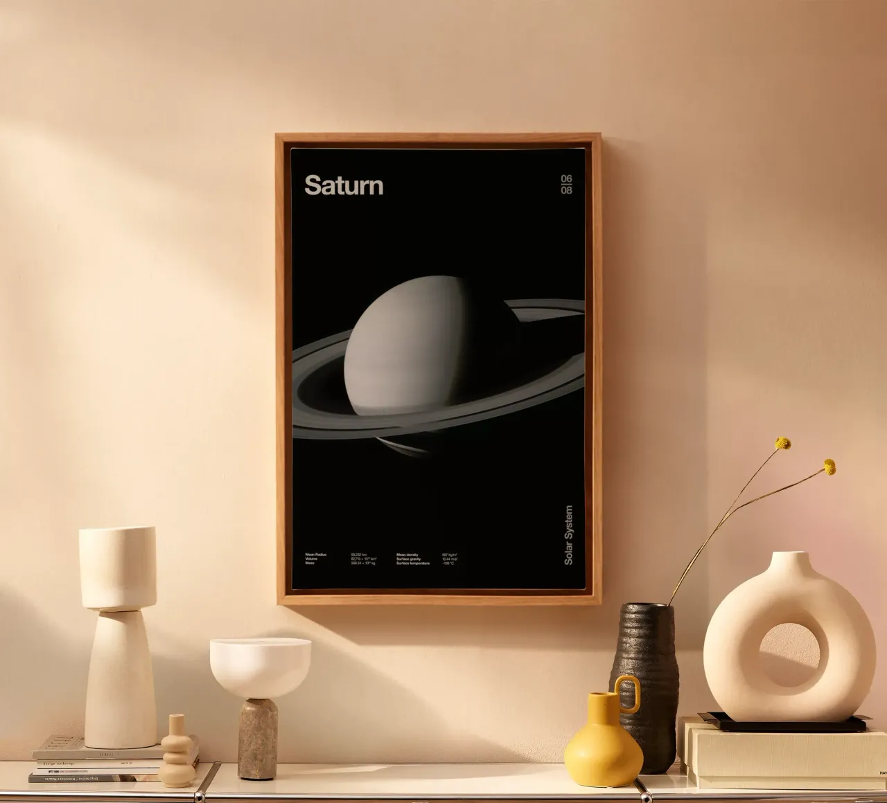 Saturn tela con Cornice a cassetta da Florent Bodart