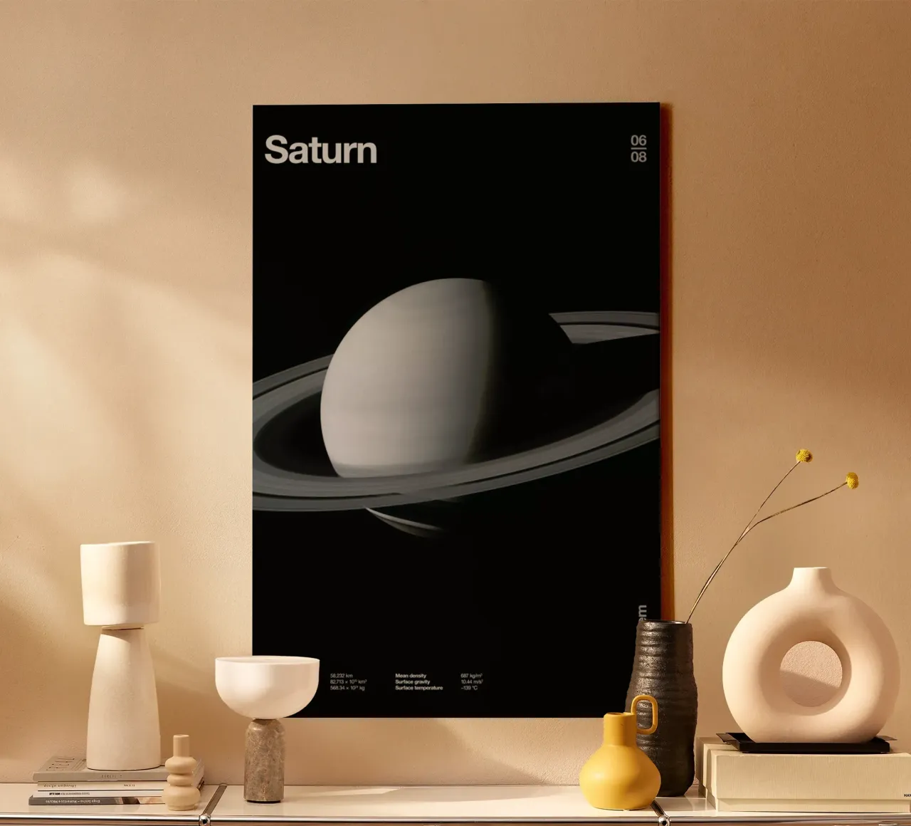 Saturn tela con Cornice a cassetta da Florent Bodart
