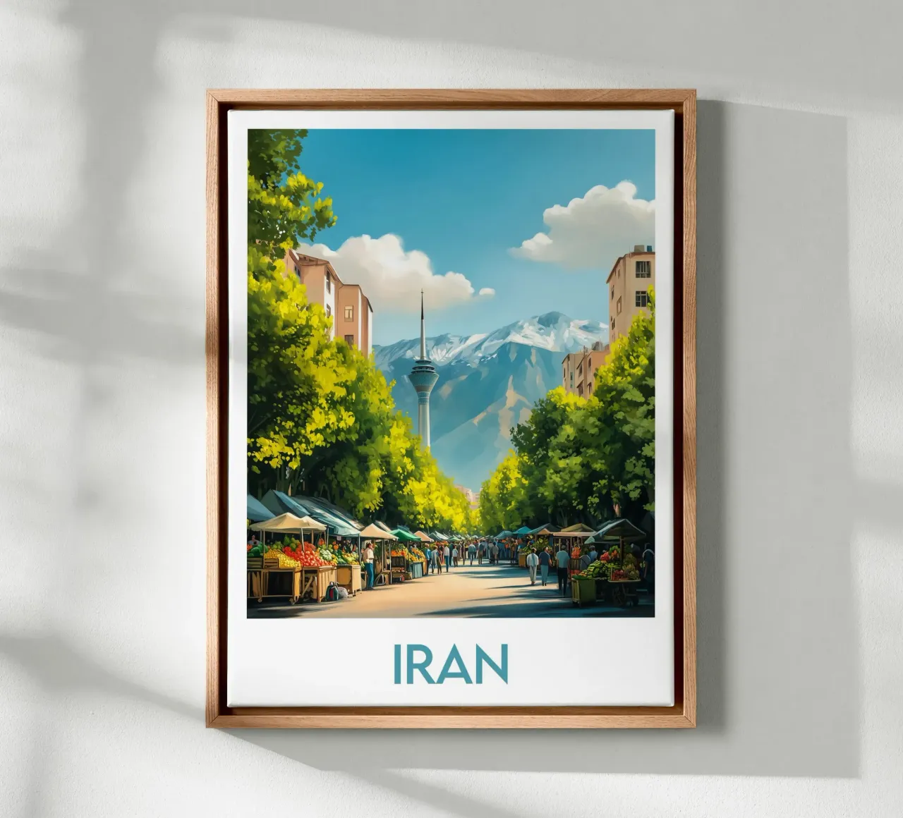 Affiche Iran tela con Cornice a cassetta da Frame the World