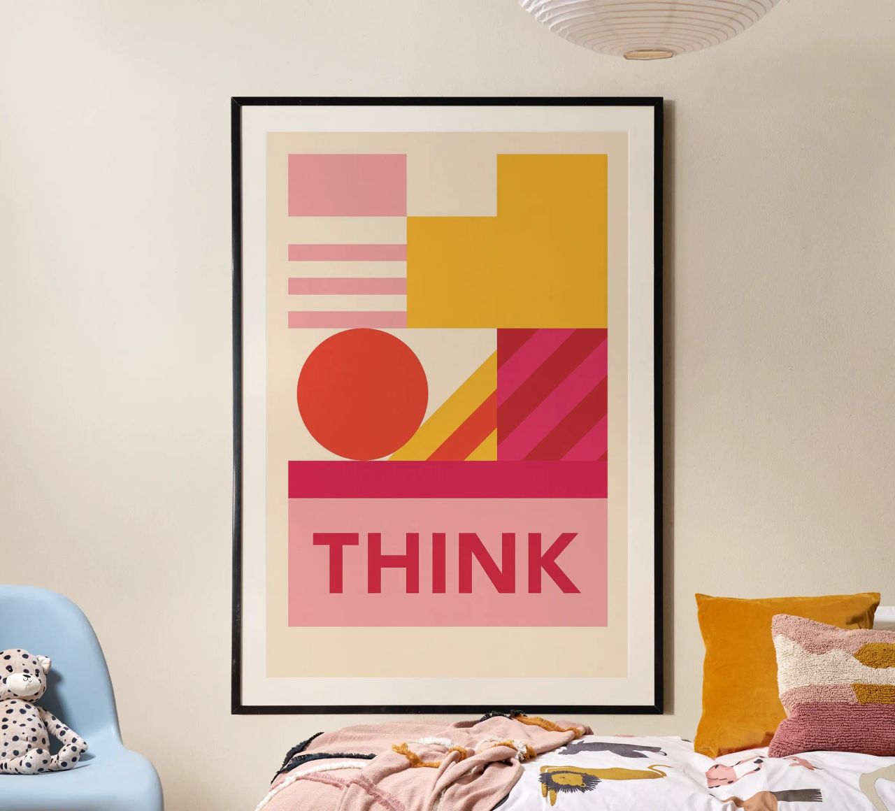 Think – moderner Bauhausstil Poster von Studio M