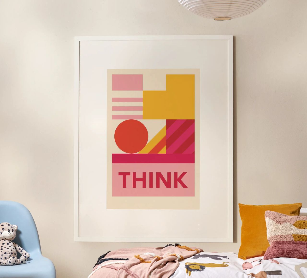 Think – moderner Bauhausstil Poster von Studio M