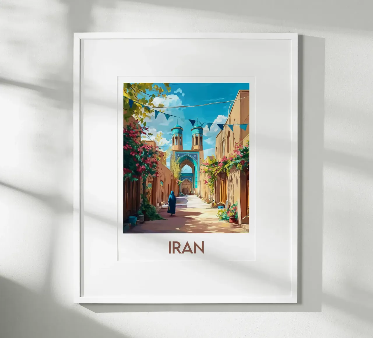 Affiche Iran poster con telaio in legno da Frame the World