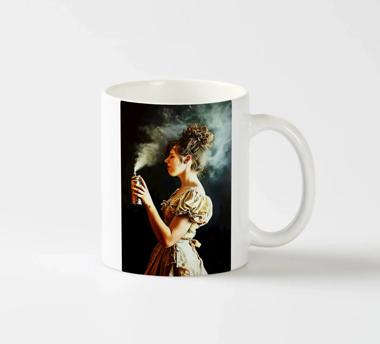 Woman Stinky Bathroom ceramic mug by kembangross