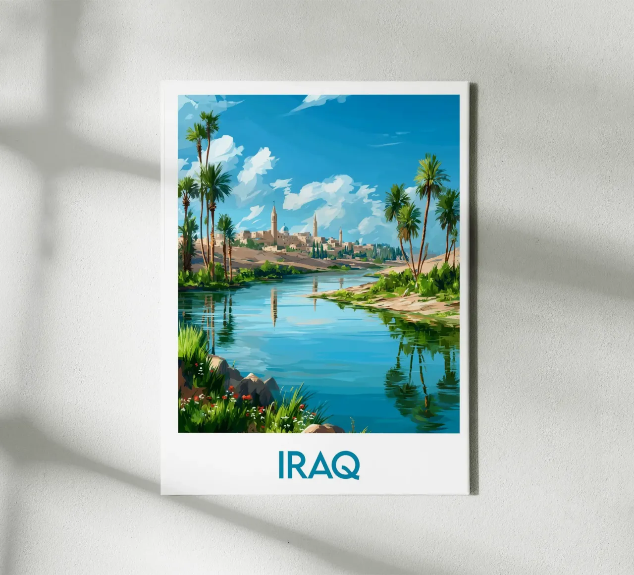 Affiche Irak tela con Cornice a cassetta da Frame the World