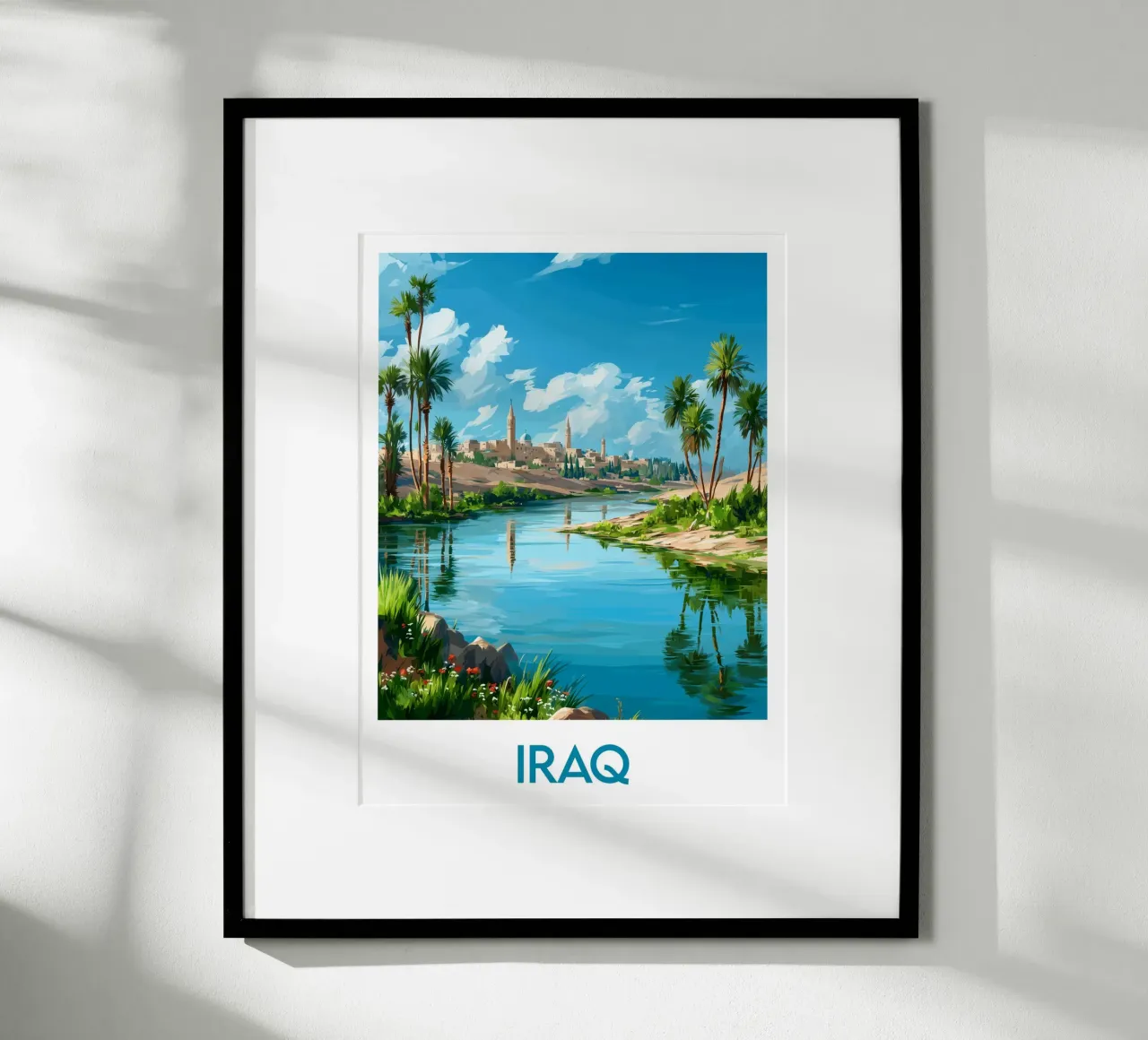 Affiche Irak poster con telaio in plastica da Frame the World